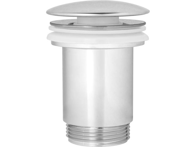 Выпуск для умывальника click/clack, большая крышка с переливом, хром, 1 1/4", AV Engineering