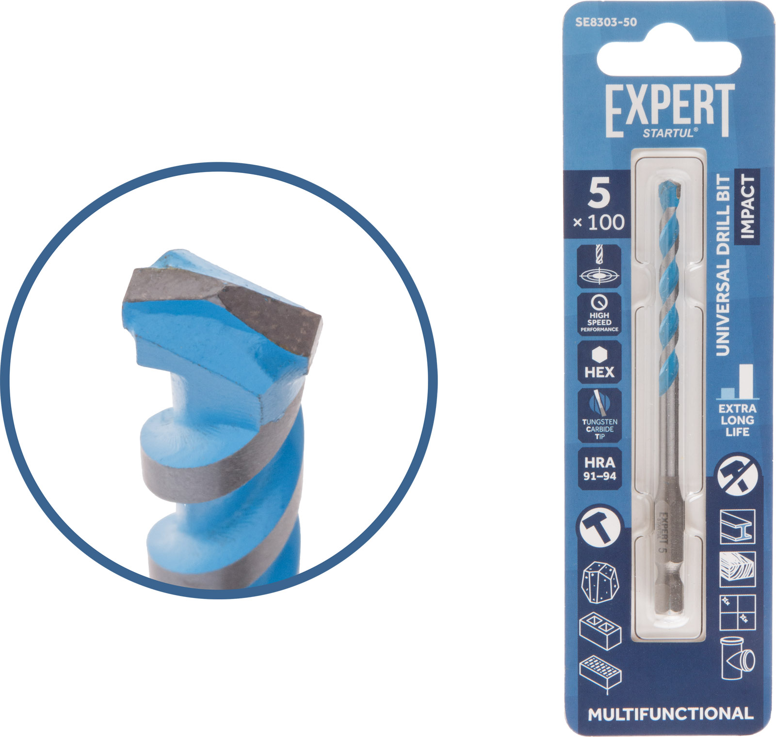 Сверло универсальное 5x100 мм MultiFunctional EXPERT STARTUL