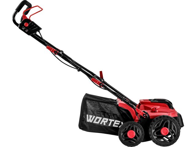 Аккум. аэратор-скарификатор WORTEX CAE 3736 ALL1 XLT SET БЕСЩЁТ.ДВИГ., 18В+18В, шир. 37 см (2 4Ач акб, зу, вал для аэрации, вал для скарифик