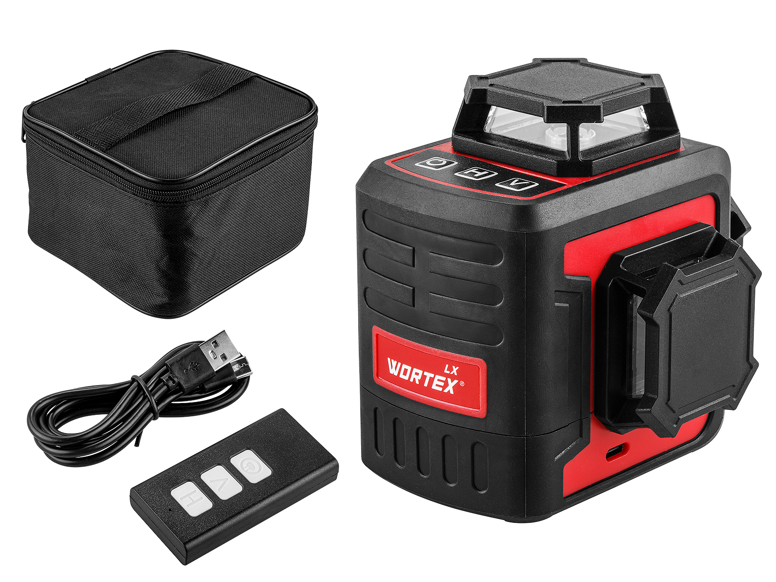 Нивелир лазерный линейный WORTEX LX LL 0330-2 (3х360°, до 25 м, +/- 0.3 мм/м, зеленый)
