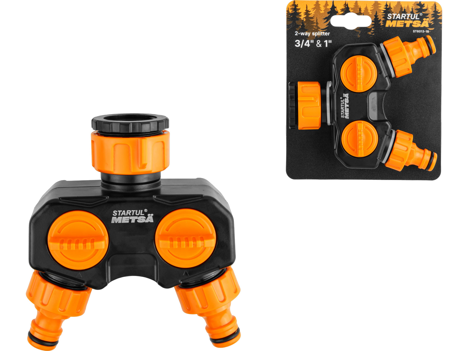 Разветвитель для шланга 2-канальный 3/4″ и 1″ STARTUL METSA (ST6013-15)