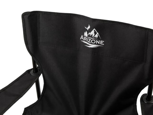Кресло складное кемпинговое с держателем для бутылок + чехол, черное, серия Coyote, ARIZONE
