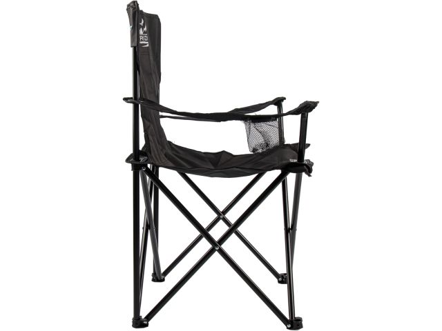 Кресло складное кемпинговое с держателем для бутылок + чехол, черное, серия Coyote, ARIZONE