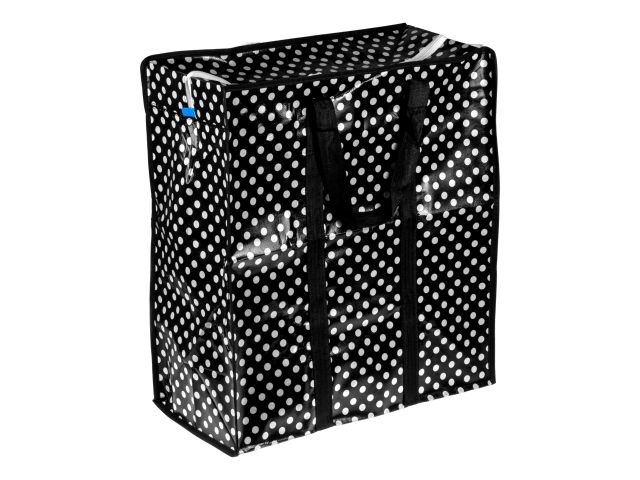 Сумка хозяйственная на молнии, горошек, 50х55х25 см, PERFECTO LINEA (Материал: полипропилен)