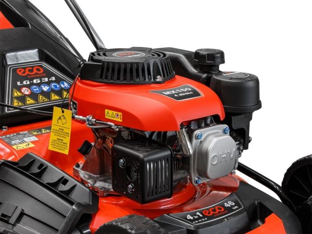 Газонокосилка бензиновая ECO LG-634 самоходная (4.0 л.с., шир. 46 см, самоходная, мульчир., стальн.корпус, травосборник 50 л)