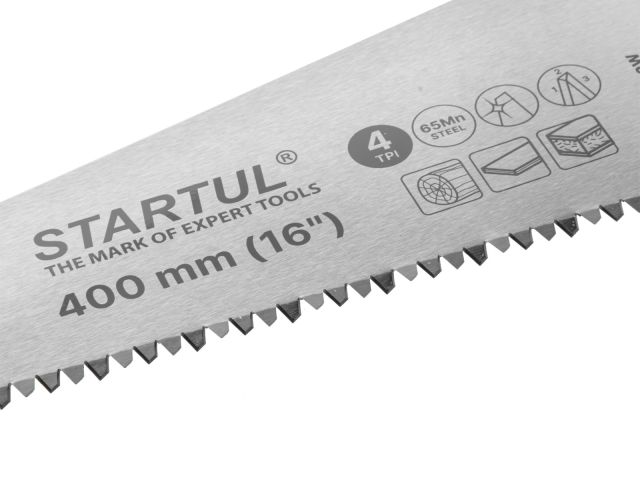Ножовка по дер. 400мм 4 TPI STARTUL MASTER (ST4240-40) (Крупный зуб)
