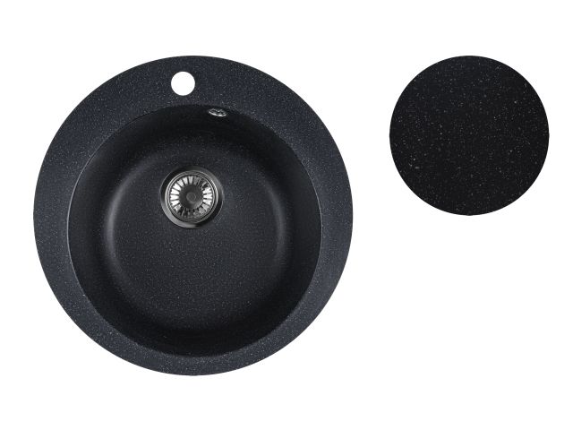 Мойка кухонная из искусственного камня POINT оникс 495х495 мм, AV Engineering