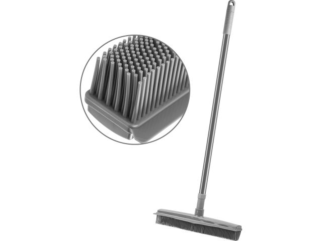 Щетка для уборки, резиновая с водосгоном, PERFECTO LINEA (Телескопическая рукоятка 70-120 см)
