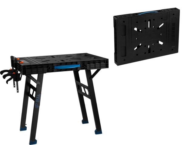 Верстак складной BULL WB 4585 в кор. 455 кг, 852x608x790 мм, переносной, 2 струбцины (Быстроскладная конструкция)