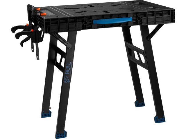Верстак складной BULL WB 4585 в кор. 455 кг, 852x608x790 мм, переносной, 2 струбцины (Быстроскладная конструкция)