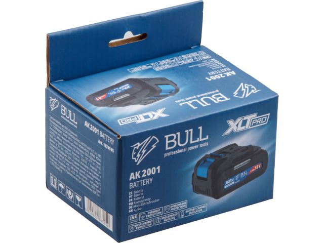 Аккумулятор BULL AK 2001 18.0 В, 2.0 А/ч, Li-Ion XLTpro (18 В, 2 А*ч, Li-ion)