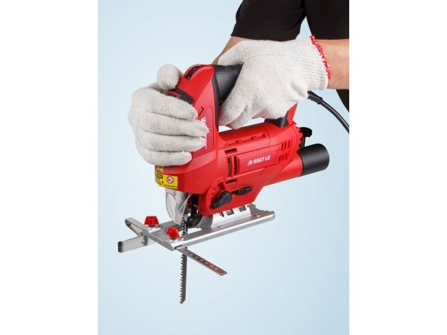 Лобзик электрический WORTEX JS 6507 LE в кор. 650 Вт, 500-3000 ход/мин, пропил до 65 мм (Быстрозажимной патрон, маятниковый ход, рег. об., л