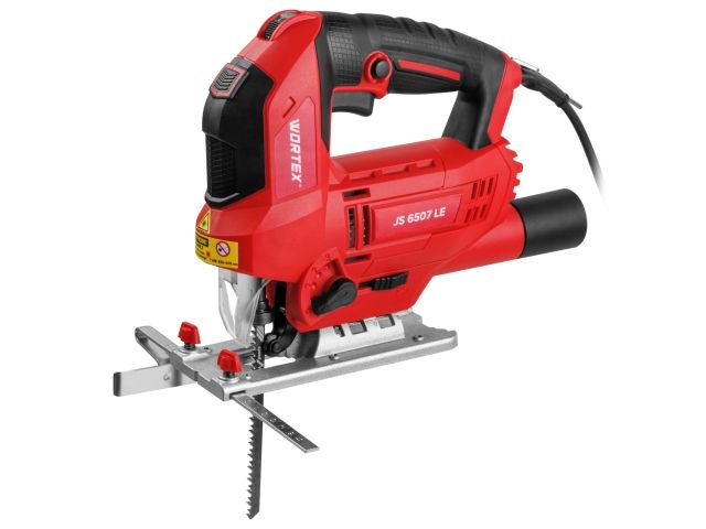 Лобзик электрический WORTEX JS 6507 LE в кор. 650 Вт, 500-3000 ход/мин, пропил до 65 мм (Быстрозажимной патрон, маятниковый ход, рег. об., л