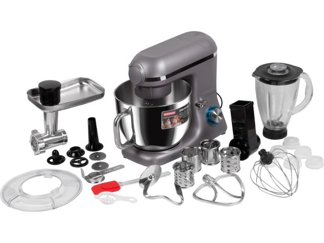 Кухонный комбайн NORMANN AFP-965 (ОТГРУЗКА ТОЛЬКО ПО ЭТН/ЭТТН | 2000 Вт; регул.скор.; 12 функций; чаша миксера 7 л; чаша блендера 1,5 л; тер