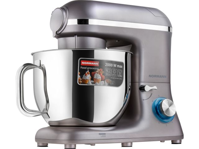 Кухонный комбайн NORMANN AFP-965 (ОТГРУЗКА ТОЛЬКО ПО ЭТН/ЭТТН | 2000 Вт; регул.скор.; 12 функций; чаша миксера 7 л; чаша блендера 1,5 л; тер