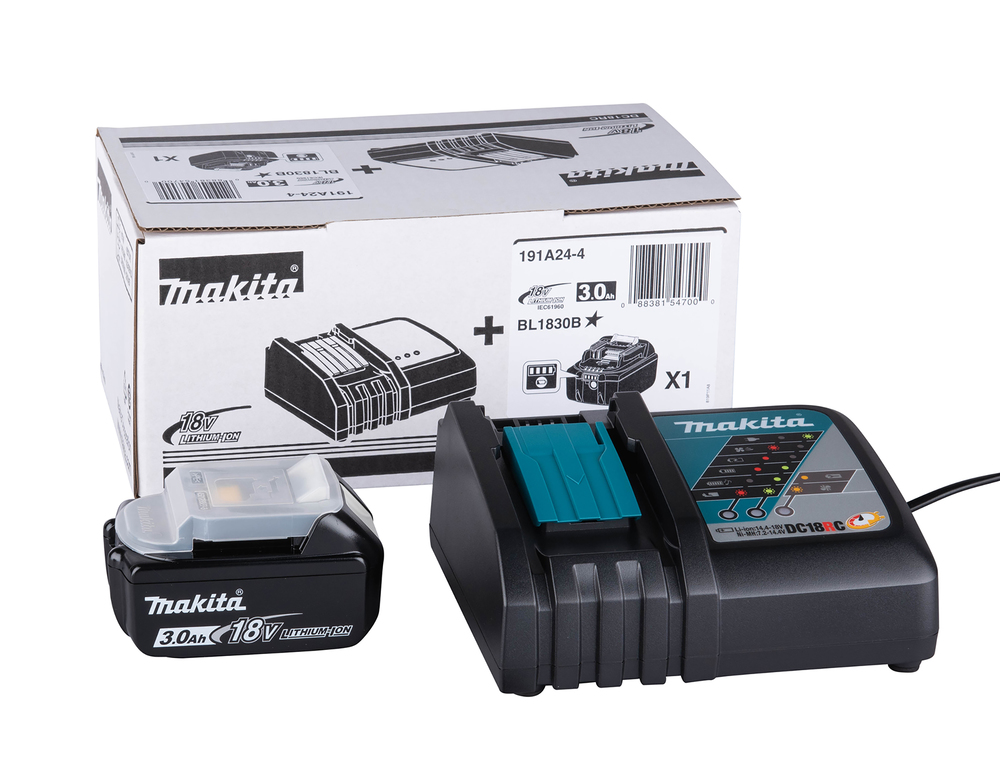 Комплект аккумулятор  LXT 18.0 В BL1830B 1 шт. + зарядное устройство DC18RC MAKITA