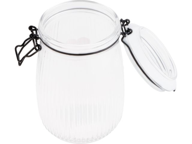Банка для сыпучих продуктов стеклянная GRACE (Грейс) 1000 мл, PERFECTO LINEA (Банка с бугельным замком)