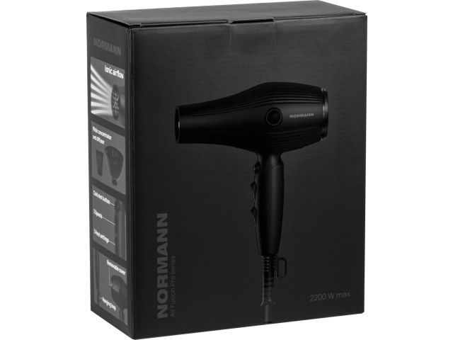 Фен NORMANN AHD-435 (ОТГРУЗКА ТОЛЬКО ПО ЭТН/ЭТТН | 2200 Вт; раздельные регулировки; холод.обд.; ионизация; насадка концетратор и диффузор в 