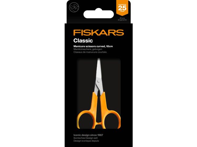Ножницы маникюрные изогнутые 10см Classic Fiskars