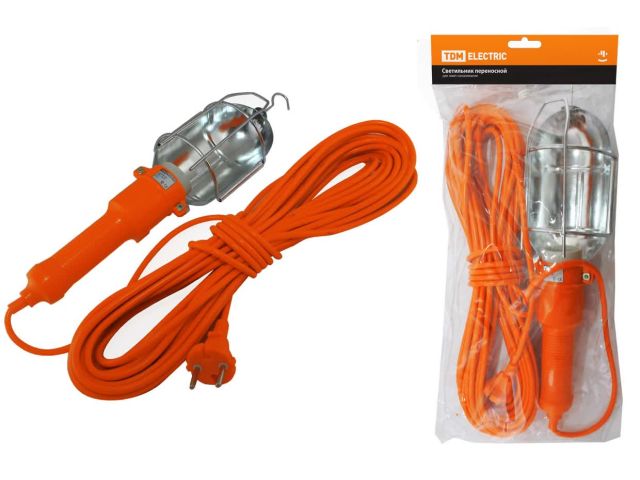 Светильник переносной УП-2Р круглая вилка 2Р/10метров TDM