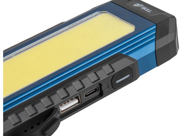 Фонарь светодиодный аккумуляторный BULL CF 2310 в кор. 230-1000 Лм, 7 режимов, магнит (5 В, 4 Ач, складная конструкция, может выступать как 