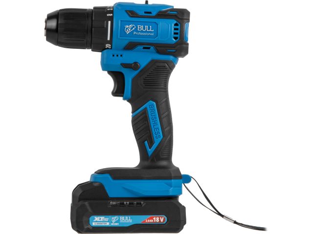 Аккум. дрель-шуруповерт BULL SR 1804 Xcase XLTpro БЕСЩЕТ., Импульс., 18 В, 45 Н*м, 2х2 А*ч, з/у 2 А (ОТГРУЗКА ТОЛЬКО ПО ЭТН/ЭТТН | шурупы до