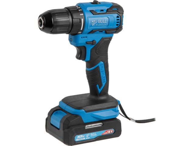 Аккум. дрель-шуруповерт BULL SR 1804 Xcase XLTpro БЕСЩЕТ., Импульс., 18 В, 45 Н*м, 2х2 А*ч, з/у 2 А (ОТГРУЗКА ТОЛЬКО ПО ЭТН/ЭТТН | шурупы до
