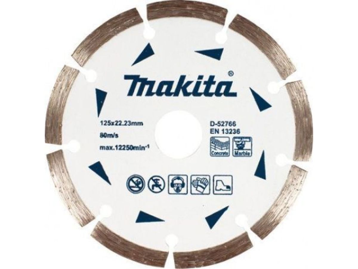 Алмазный круг 125х22.2 мм по бетону/мрамору сегмент "Эконом" MAKITA