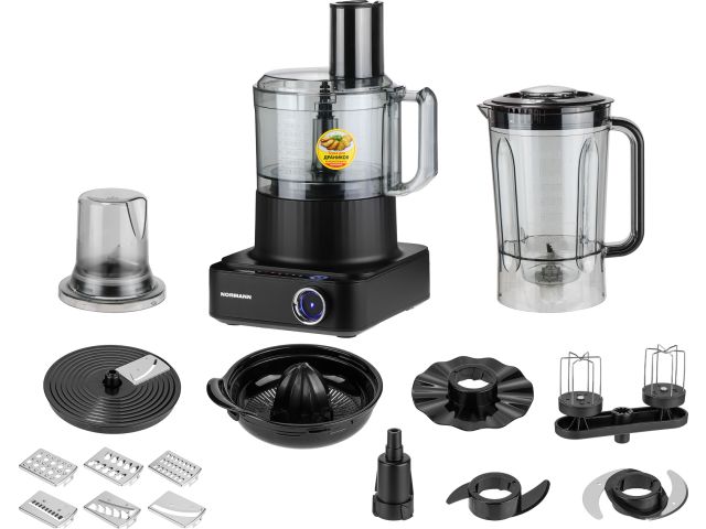 Кухонный комбайн NORMANN AFP-951 (ОТГРУЗКА ТОЛЬКО ПО ЭТН/ЭТТН | 1300 Вт; 6 скор.+ импульс. реж.; 14 функций; блендер 1.8 л; чаша чоп. 2.3 л;