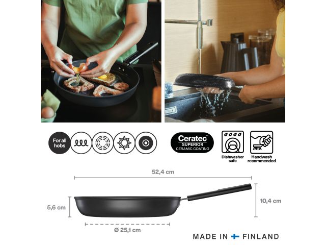 Сковорода ф 30 см Hard Face FISKARS