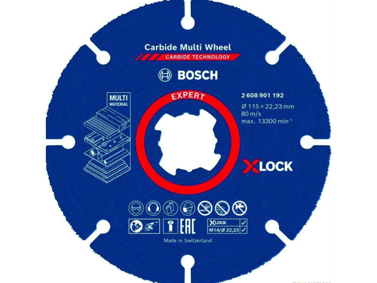 Круг отрезной 115х1,0x22.23 мм по дереву X-LOCK CARBIDE BOSCH