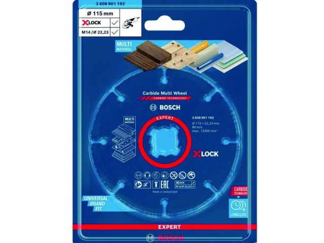 Круг отрезной 115х1,0x22.23 мм по дереву  X-LOCK CARBIDE BOSCH