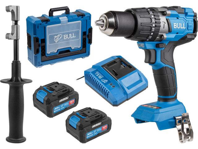 Аккум. дрель-шуруповерт BULL SR 1805 Xcase XLTpro, 2х4 А*ч, БЕСЩЕТ., 18 В, 120 Н*м, БЗП(мет.) 13 мм (ОТГРУЗКА ТОЛЬКО ПО ЭТН/ЭТТН | Доп. функ