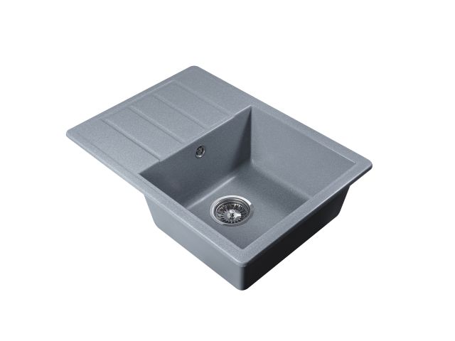 Мойка кухонная из искусственного камня MISTA серебро 615х440 мм, AV Engineering