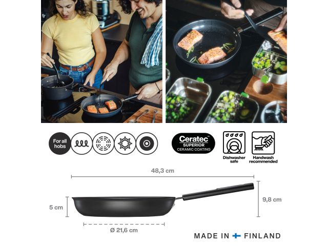 Сковорода ф 26 см Hard Face FISKARS