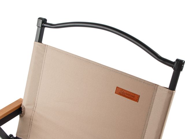 Кресло складное (садовое), черный/бежевый, ARIZONE (Материал каркаса: сталь.)