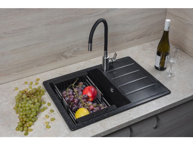 Мойка кухонная из искусственного камня MISTA оникс 615х440 мм, AV Engineering