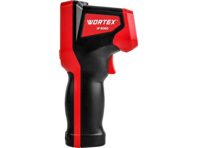 Инфракрасный термометр (пирометр) WORTEX IP 5060 -50°C...+600°C,регулировка чувствительности 0,1-1,0 (Встроенный лазер, батарейки в комплект
