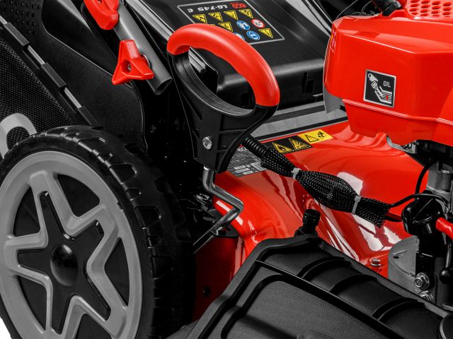 Газонокосилка бензиновая ECO LG-745 E самоходная (6 л.с., шир. 51 см, самоходная, электростарт, мульчир., стальн. корпус, травосборник 70 л)