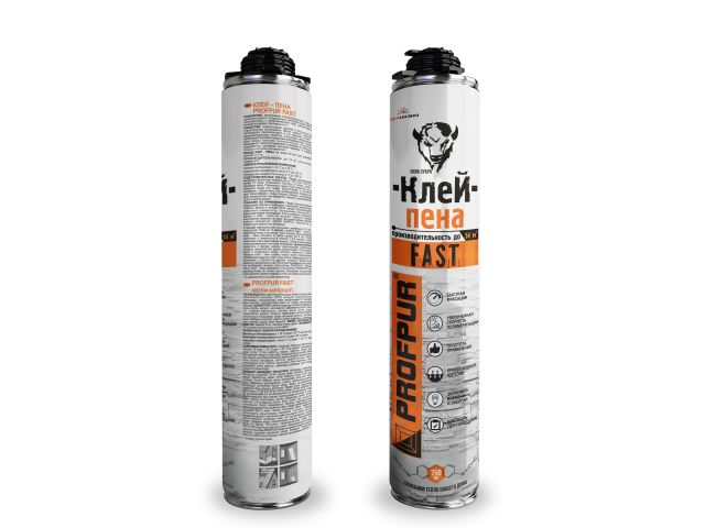 Клей-пена PROFPUR FAST (750мл)