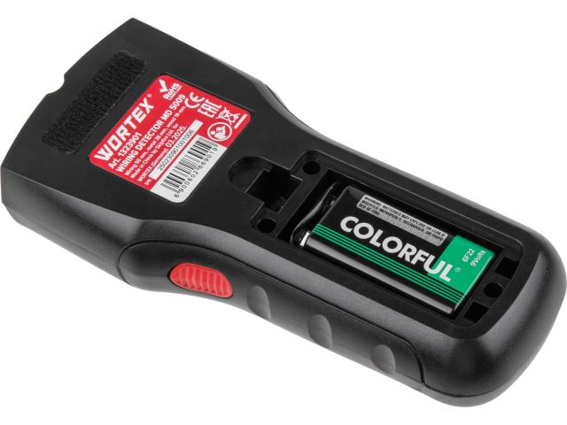 Детектор проводки WORTEX MD 5009 в кор., проводка 50 мм, металл 38 мм, 9 В крона (ЖК-дисплей, автокалибровка, электропроводка 50 мм, металл 