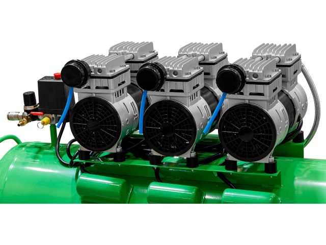 Компрессор ECO AE-100-OF1 безмасляный (420 л/мин, 8 атм, коаксиальный, безмасляный, ресив. 100 л, 230 В, 2,4 кВт)