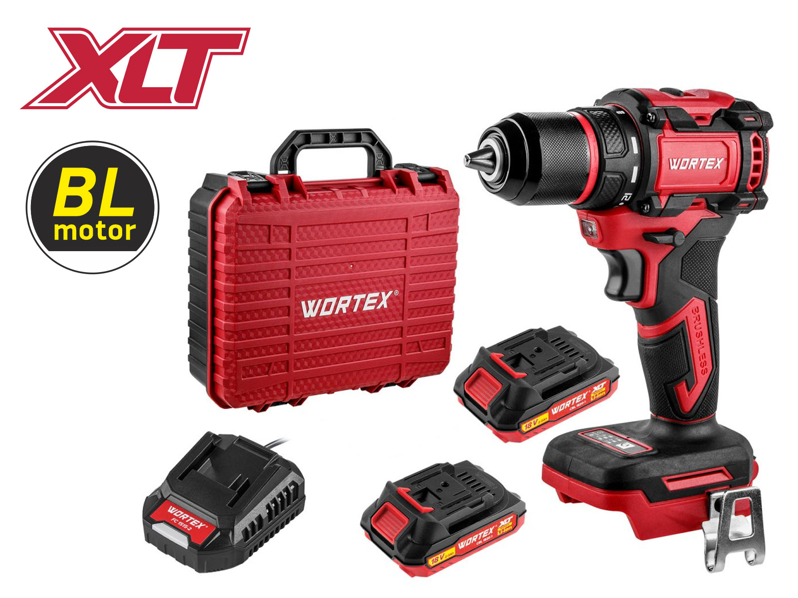 Аккум. дрель-шуруповерт WORTEX BD 2025-1 DLi в чем. ALL1 XLT БЕСЩЕТ, 18 В, 50 Н*м, 2х2 А*ч, БЗП 13 м