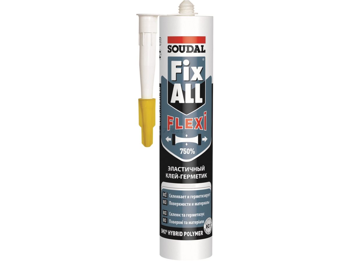 Клей-герметик гибрид."Soudal" Fix All Flexi белый 290 мл