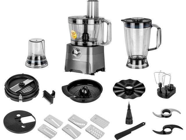 Кухонный комбайн NORMANN AFP-971 (ОТГРУЗКА ТОЛЬКО ПО ЭТН/ЭТТН | 1300 Вт; 2 скор.+ импульс. реж.; 14 функций; блендер 1.8 л; чаша чоп. 3.5 л;