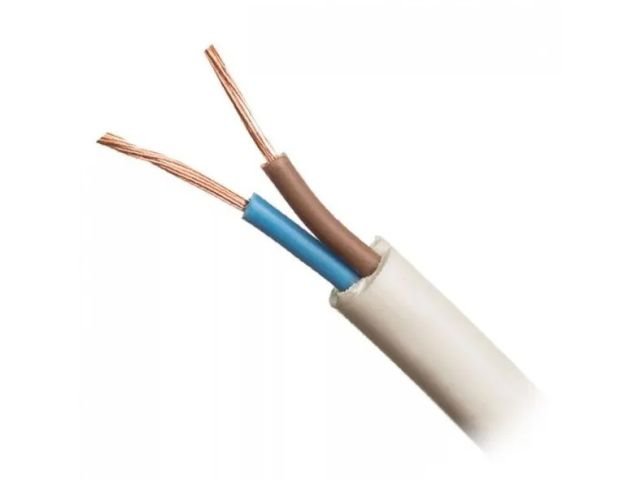 Провод ПВСм 2х0,75 (бухта 100м) Б БелРоскабель (белый; ГОСТ 7399-97)