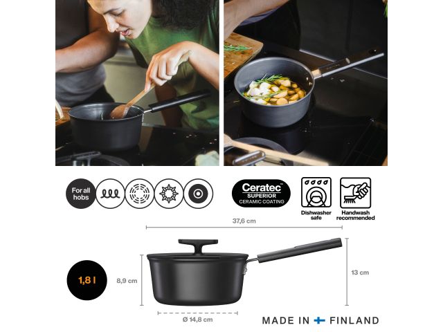 Соусник с крышкой 1,8л Hard Face FISKARS