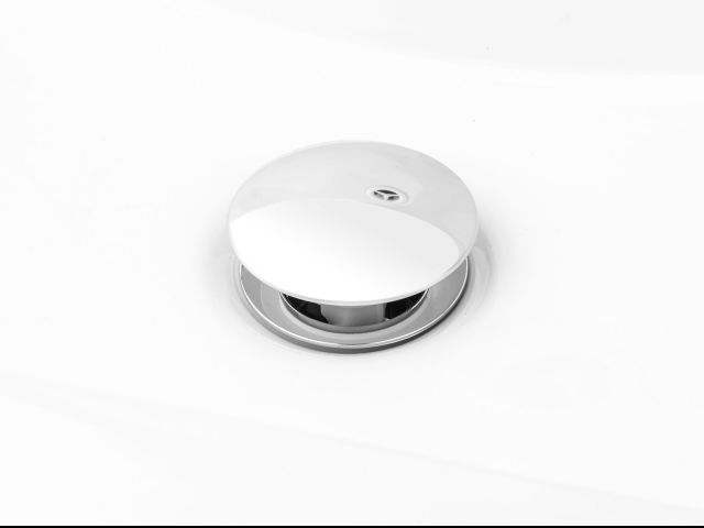 Выпуск для умывальника click/clack, большая крышка с переливом, хром, 1 1/4", AV Engineering