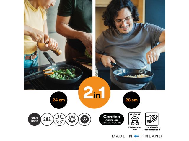 Сковорода ф28 см Hard Face FISKARS