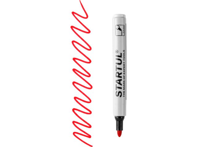 Маркер промышл. перманентный фетровый красный STARTUL PROFI (ST4340-03) (толщ. линии 2,0 мм)